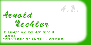 arnold mechler business card